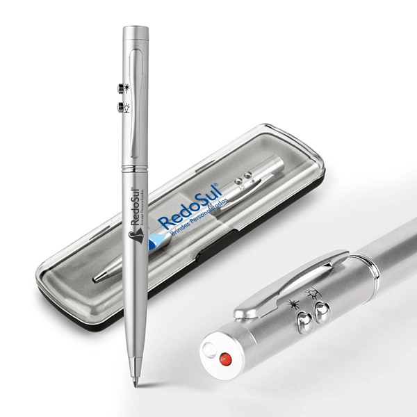 RD 91821-Caneta Personalizada Metálica com ponteira laser e LED RD 91821-Caneta Personalizada Metálica com ponteira laser e LED